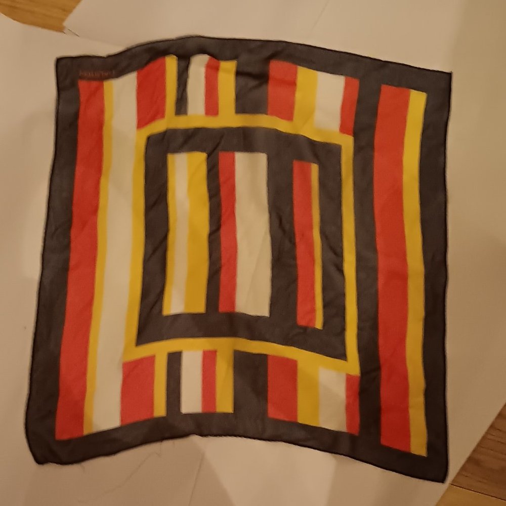 Halston Silk Scarf Square 20.5:" Vintage